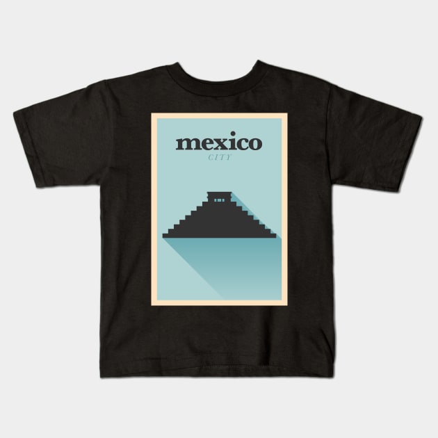 Mexico Poster Design Kids T-Shirt by kursatunsal